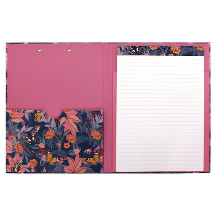 A4 Padfolio, 8.3 x 11.7 Pad, 9.5 x 12.6, Blue/Pink/Yellow