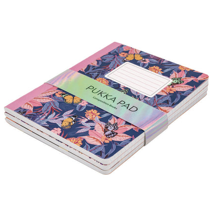 Composition Book, Medium/College Rule, Assorted Cover Colors, (70) 9.75 x 7.5 Sheets, 3/Pack