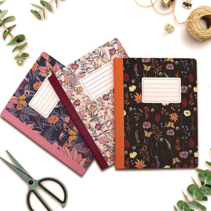 Composition Book, Medium/College Rule, Assorted Cover Colors, (70) 9.75 x 7.5 Sheets, 3/Pack