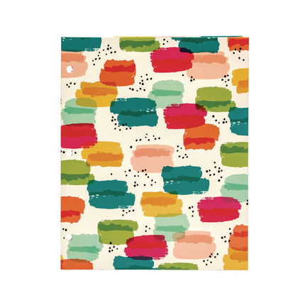 Two-Pocket Portfolio Folder, 1" Capacity, 9.6 x 11.9, Brush Strokes/Llamas/Stripes, 6/Pack