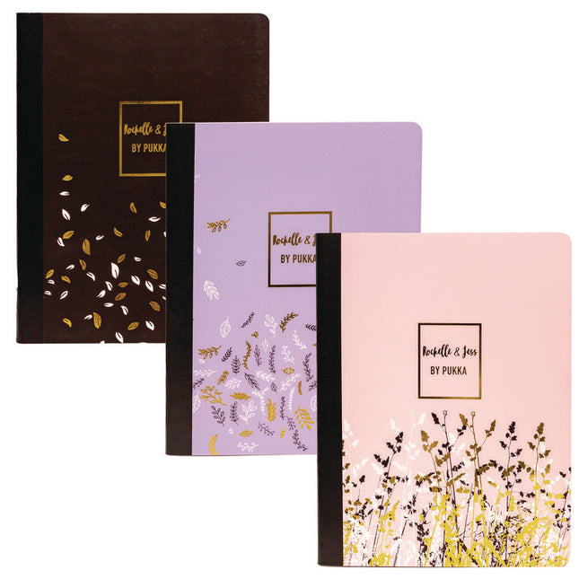 Composition Book, Medium/College Rule, Assorted Cover Colors and Designs (Set 3), (70) 9.75 x 7.5 Sheets, 3/Pack