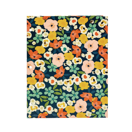 Two-Pocket Portfolio Folder, 1" Capacity, 9.6 x 11.9, Floral/Geometric/Hearts, 6/Pack
