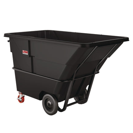 2 cu yd Heavy Duty Tilt Truck, Forkliftable Frame, 2,300 lb Capacity, Black/Red