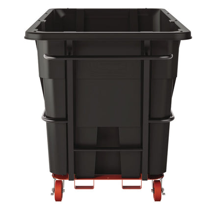 2 cu yd Heavy Duty Tilt Truck, Forkliftable Frame, 2,300 lb Capacity, Black/Red