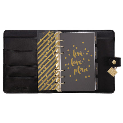 Personal Planner, 7.48 x 6.42, Black Cover, 12-Month, Undated