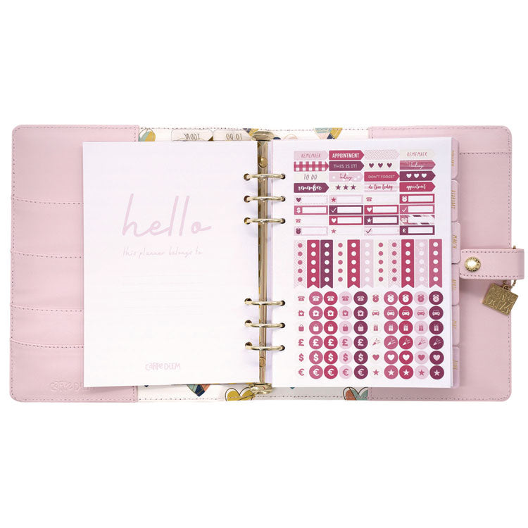 A5 Planner, 10.24 x 9.25, Pink Cover, 12-Month