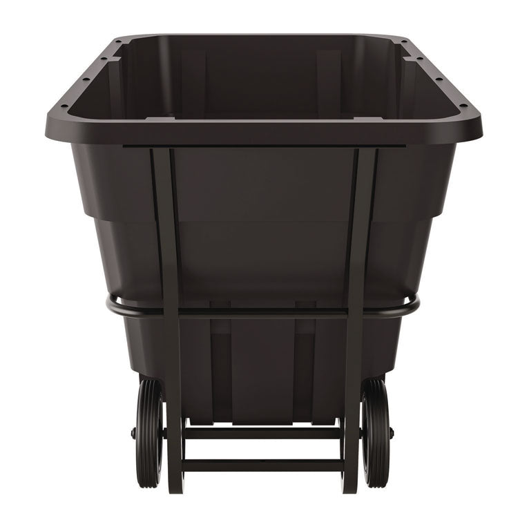 1.5 cu yd Standard Duty Tilt Truck, Forkliftable Frame, 1,300 lb Capacity, Black/Red