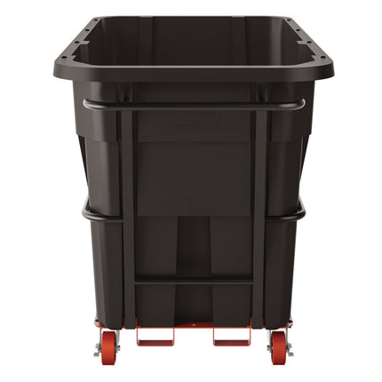1.5 cu yd Standard Duty Tilt Truck, Forkliftable Frame, 1,300 lb Capacity, Black/Red