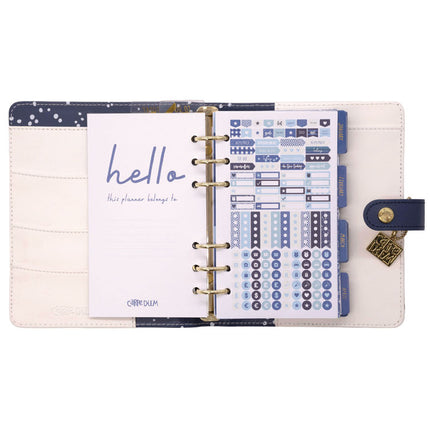 Personal Planner, Color Wash, 7.48 x 6.42, Blue/Green/Red/Yellow Cover, 12-Month, Undated