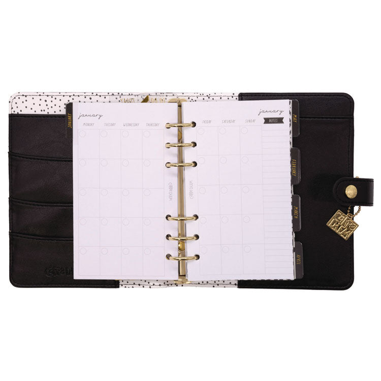 Personal Planner, Chequered, 7.48 x 6.42, Black/White Cover, 12-Month, Undated