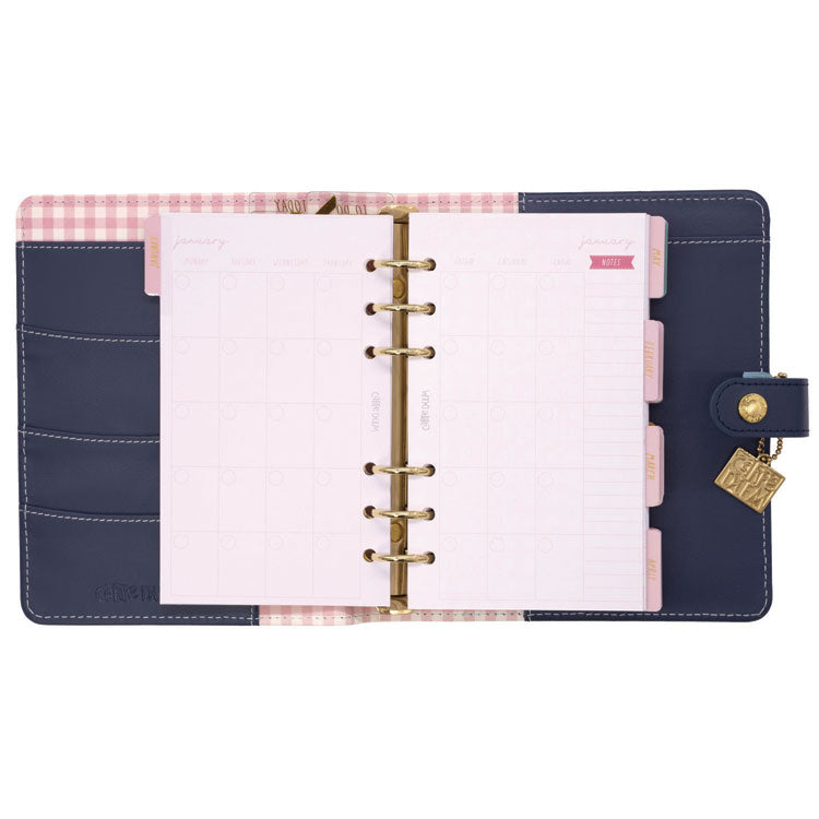 Personal Planner, Floral, 7.48 x 6.42, Blue/Pink/White/Yellow Cover, 12-Month, Undated
