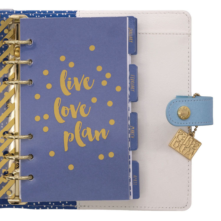 Personal Planner, Feathers, 7.48 x 6.42, Blue/Cream/Pink Cover, 12-Month, Undated