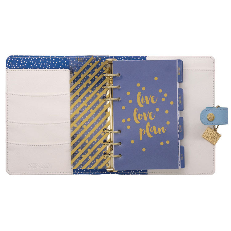 Personal Planner, Feathers, 7.48 x 6.42, Blue/Cream/Pink Cover, 12-Month, Undated