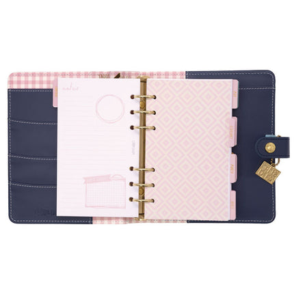 Personal Planner, Floral, 7.48 x 6.42, Blue/Pink/White/Yellow Cover, 12-Month, Undated