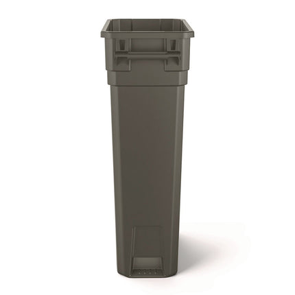 23 Gallon Resin Slim Trash Can, Plastic, Gray