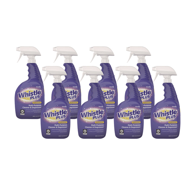 Whistle Plus Multi-Purpose Cleaner And Degreaser, Citrus, 32 Oz Spray Bottle, 8/carton