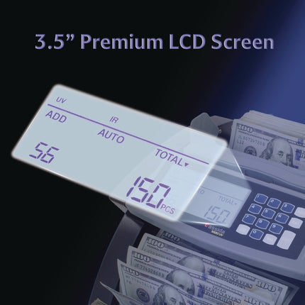 5520UV/MG Cash Counter, 1,300 Bills/min, 9.7 x 11.5 x 7.5, Gray