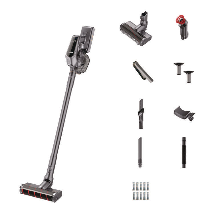 Aeromax Pro VC16 Cordless Vacuum, 8.5" Cleaning Path, Dark Silver