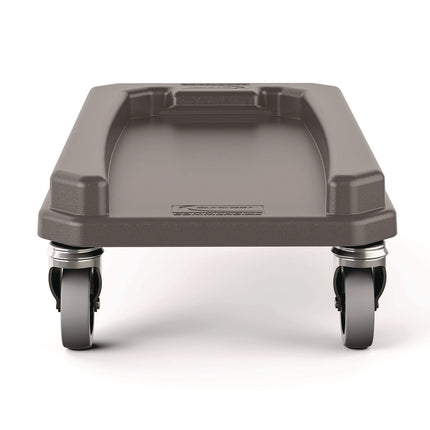 23 Gallon Resin Slim Trash Can Dolly, 11.88" x 20.78" x 6.18", Gray