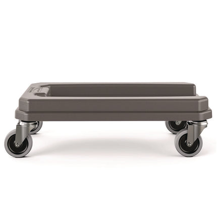 23 Gallon Resin Slim Trash Can Dolly, 11.88" x 20.78" x 6.18", Gray