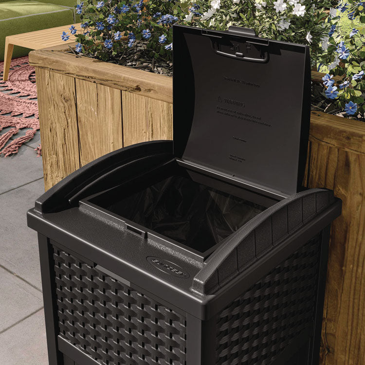 30 Gallon Trash Hideaway, Plastic, Black