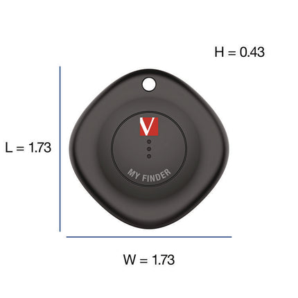 My Finder Bluetooth Tracker for Apple iOS, Black/White, 2/Pack
