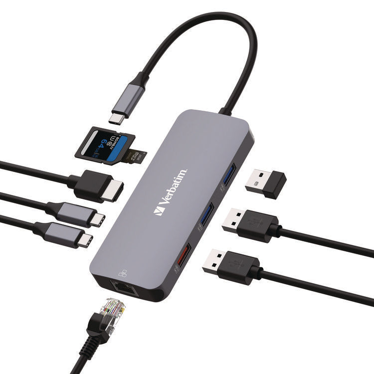 USB-C Pro Multiport Hub9 Port, Gray