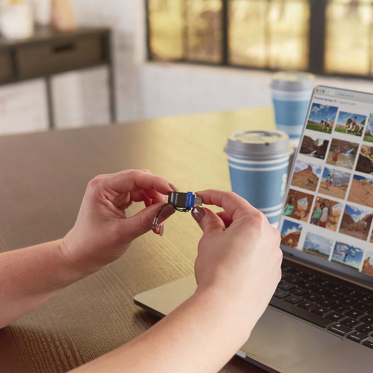 Store n' Go Dual USB 3.2 Gen 1 Flash Drive for USB-C Devices, Blue