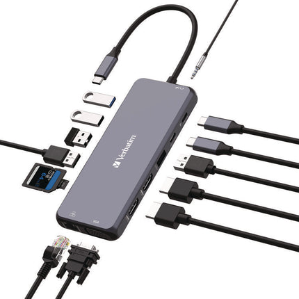 USB-C Pro Multiport Hub14 Port, Gray