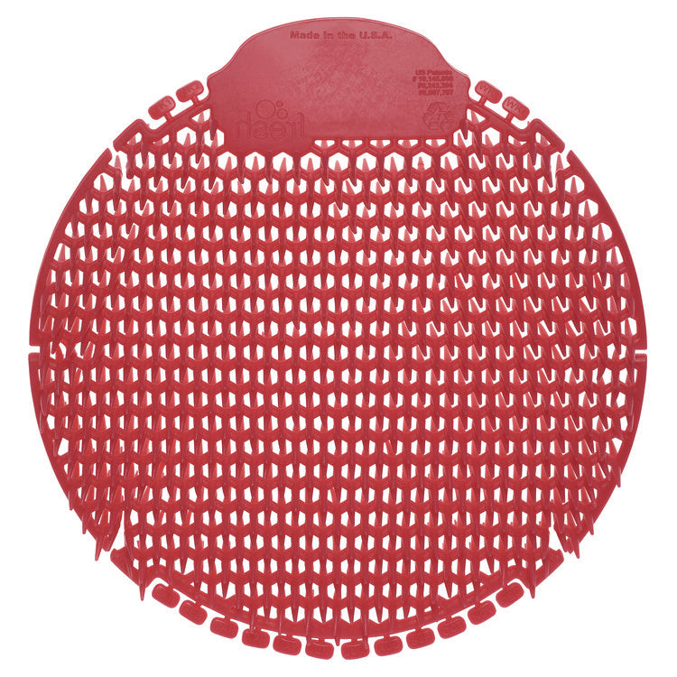 Slant7 With Terminator Urinal Screen, Evergreen Scent, Red, 5/box