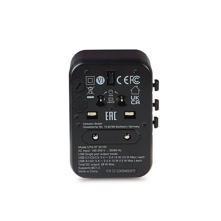 UTA-07 Universal Travel Adapter, (3) USB-A, (3) USB-C