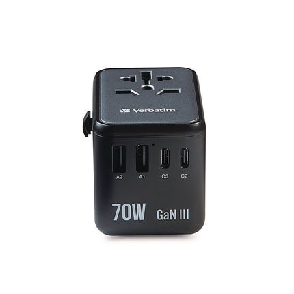 UTA-09 Gan III Universal Travel Adapter, (2) USB-A/(2) USB-C/USB-C with Power Delivery 3.0