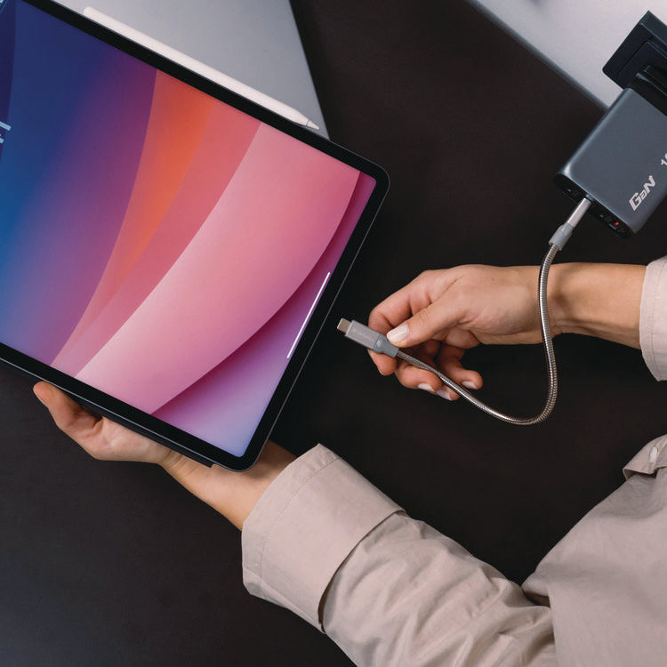 100 W 4-Port GaN Wall Charger, Black/Gray