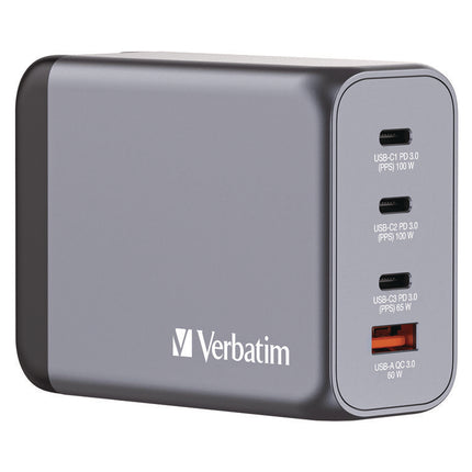 200 W 4-Port GaN Wall Charger, Black/Gray