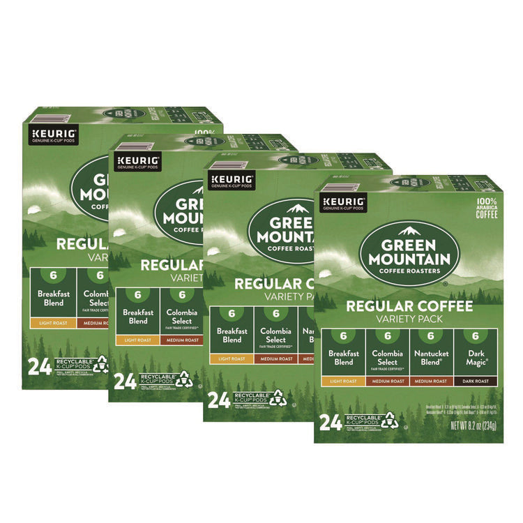 Regular Variety Pack Coffee K-Cups, Assorted Flavors, 96/Carton