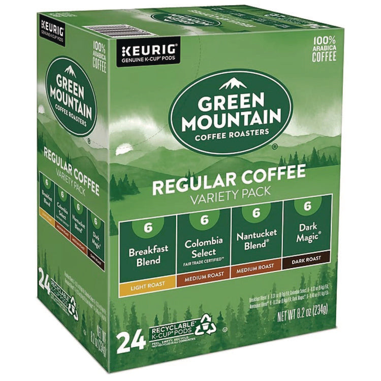 Regular Variety Pack Coffee K-Cups, Assorted Flavors, 96/Carton