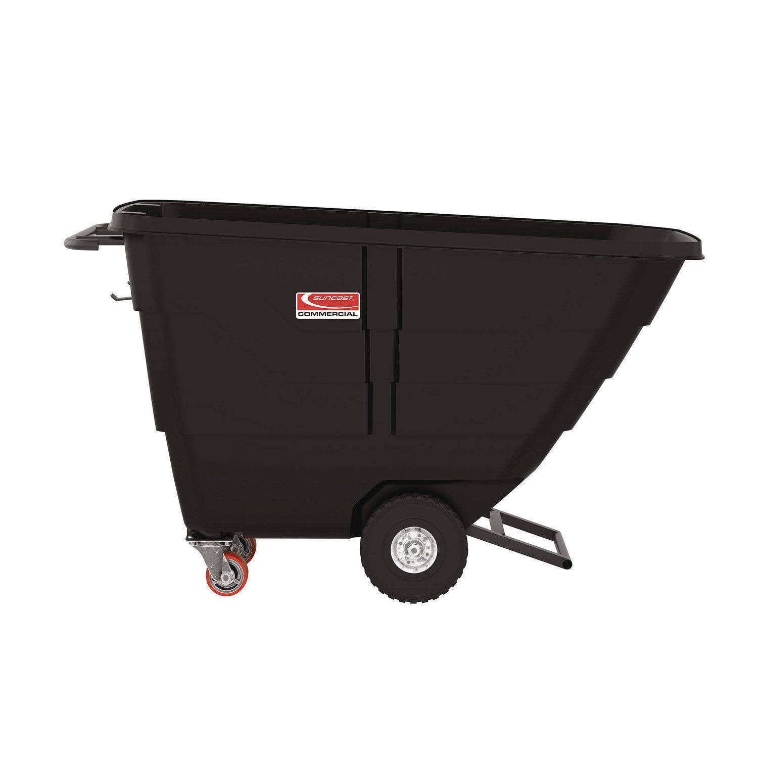 0.5 cu yd Light Duty Tilt Truck, 850 lb Capacity, Black
