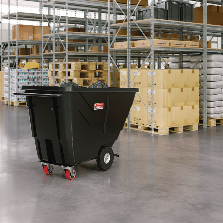 0.5 cu yd Light Duty Tilt Truck, 850 lb Capacity, Black