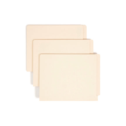 Heavyweight Manila End Tab Folders, 9.5" High Front, Straight Tabs, Letter Size, 0.75" Expansion, Manila, 100/Box