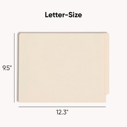 Fastener Folder with Divider, 0.75" Expansion, 1 Divider, 4 Fasteners, Letter Size, Manila Exterior, 50/Box