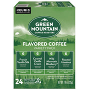 Flavored Variety Coffee K-Cups, Assorted Flavors, 0.38 oz K-Cup, 24/Box
