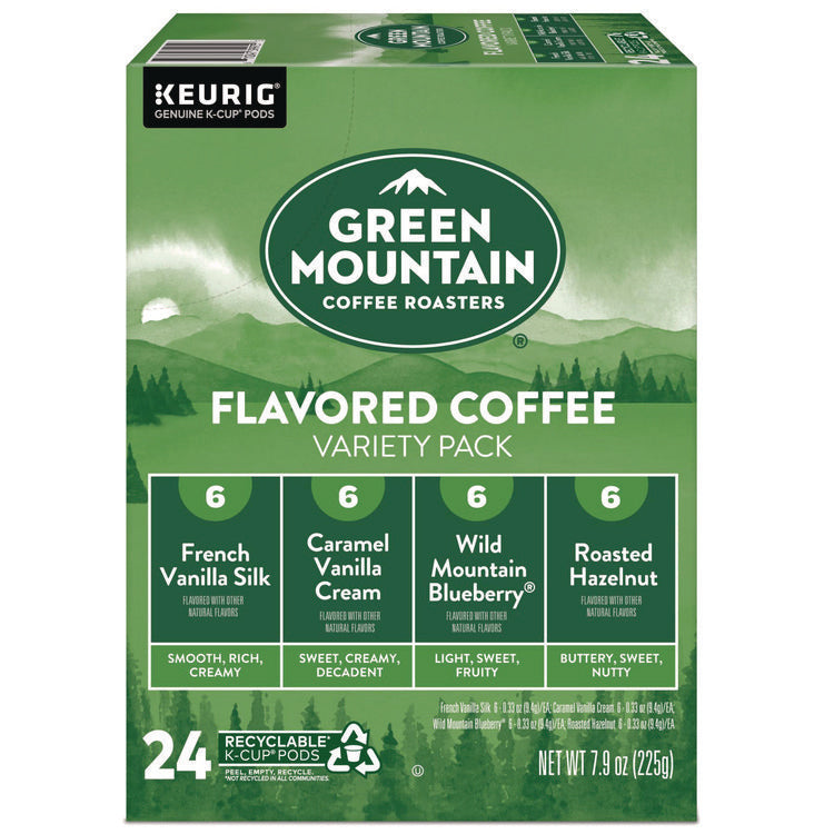 Flavored Variety Coffee K-Cups, Assorted Flavors, 0.38 oz K-Cup, 24/Box