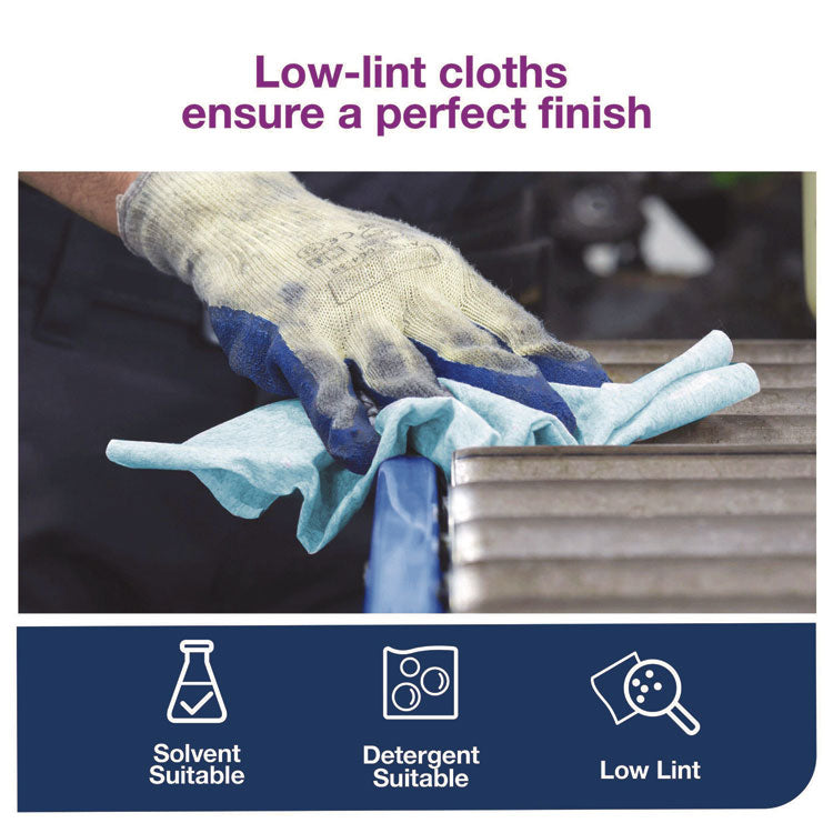 Low-Lint Cleaning Cloth, 1-Ply, 12 x 12, Blue, 250 Sheets/Carton