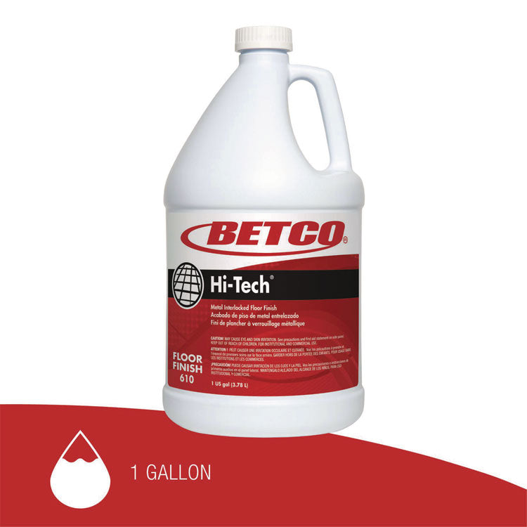 Hi Tech Floor Finish, 1 gal Bottle, 4/Carton