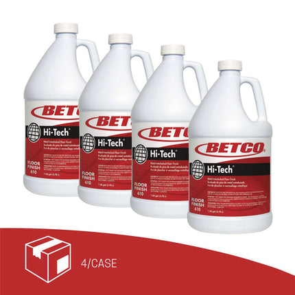 Hi Tech Floor Finish, 1 gal Bottle, 4/Carton
