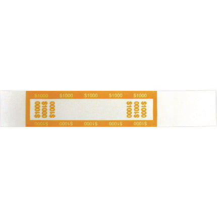 Currency Straps, $10 Bill, $1,000, Self-Adhesive, 1,000/Pack