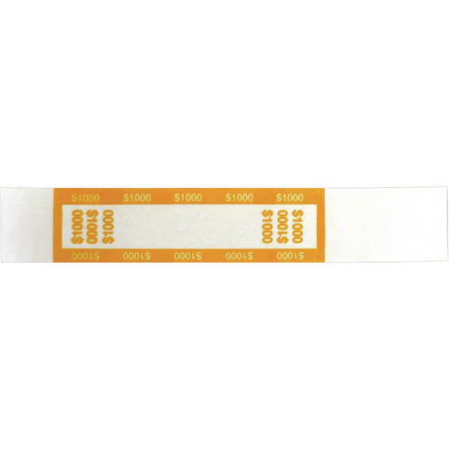 Currency Straps, $10 Bill, $1,000, Self-Adhesive, 1,000/Pack