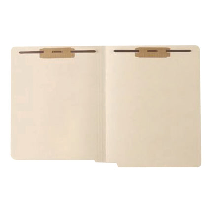 Heavy-Duty End Tab Fastener Folders, 0.75" Expansion, 2 Fasteners, Letter Size, Manila Exterior,  250/Carton