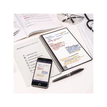 Core Smart Notebook, Medium/College Rule, Infinity Black Cover, (18) 8.8 x 6 Sheets