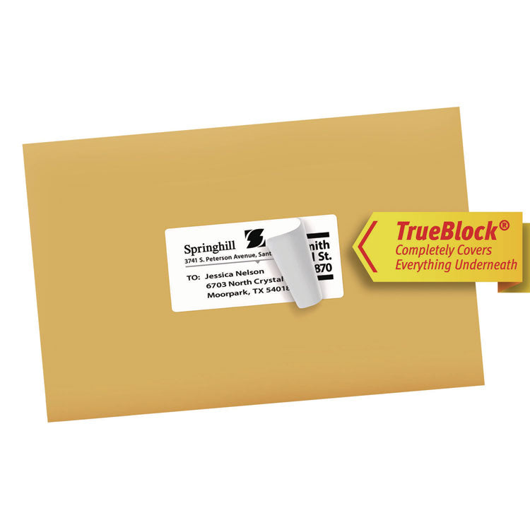 Shipping Labels w/ TrueBlock Technology, Inkjet/Laser Printers, 2 x 4, White, 10/Sheet, 500 Sheets/Carton